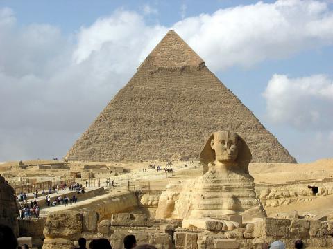 Fotografia: Piramida Chefrena i sfinks