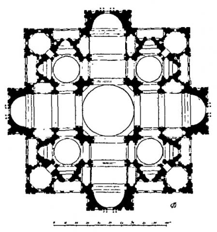 Fotografia: Projekt przebudowy bazyliki świętego Piotra, Donato Bramante